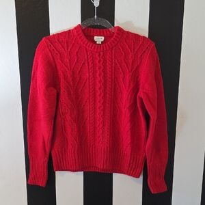 J. Crew Women's Vibrant Red Knit Sweater